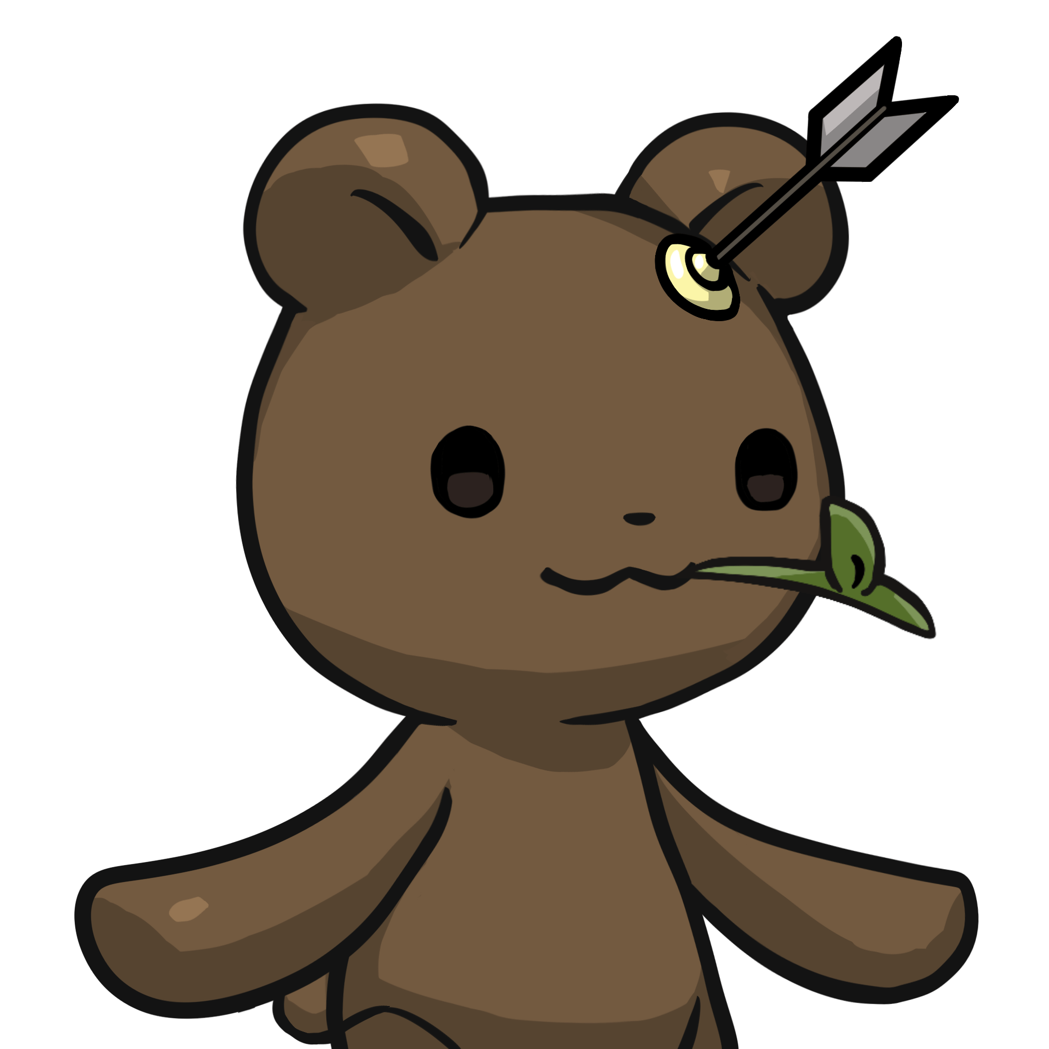 Leelee-Brown bear(leaf) #04099