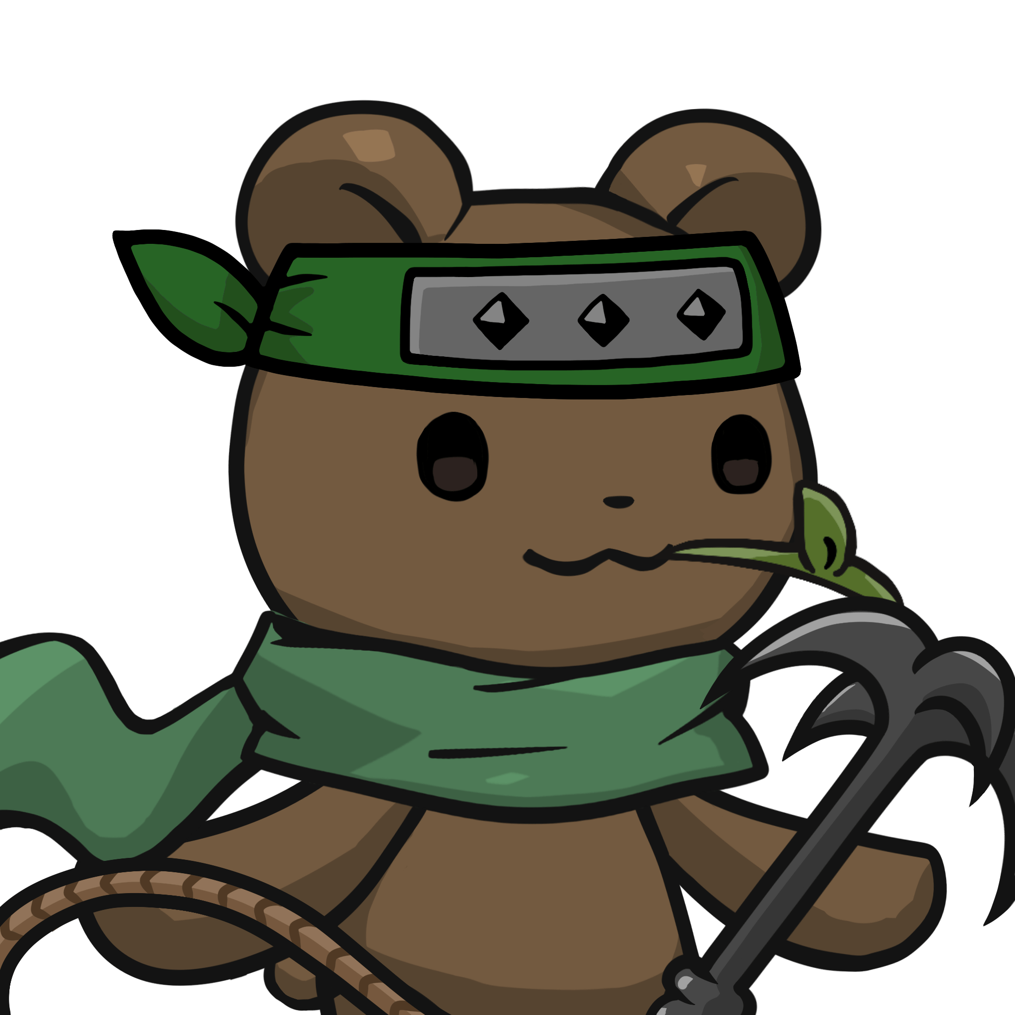 Leelee-Brown bear(leaf) #04986