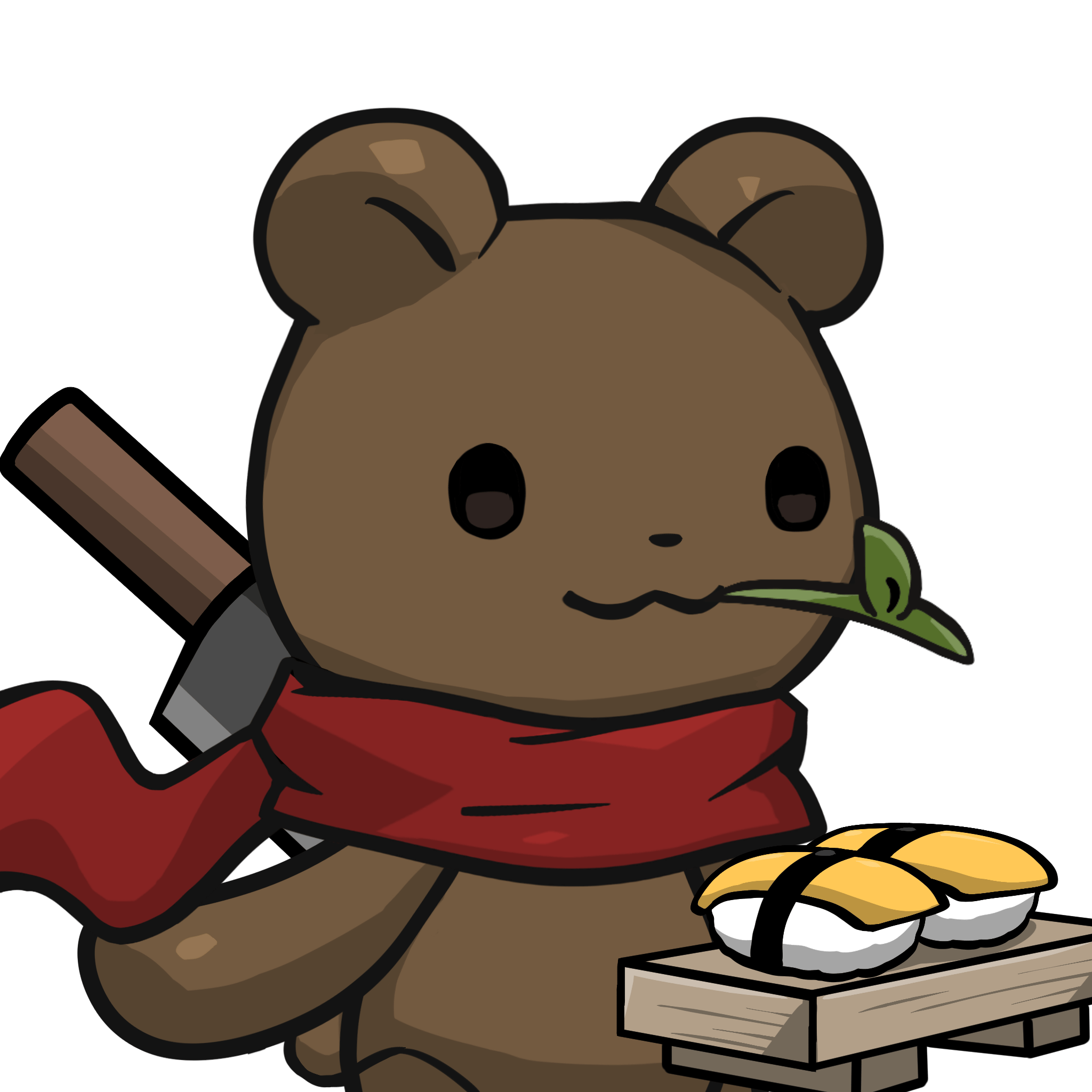 Leelee-Brown bear(leaf) #05206
