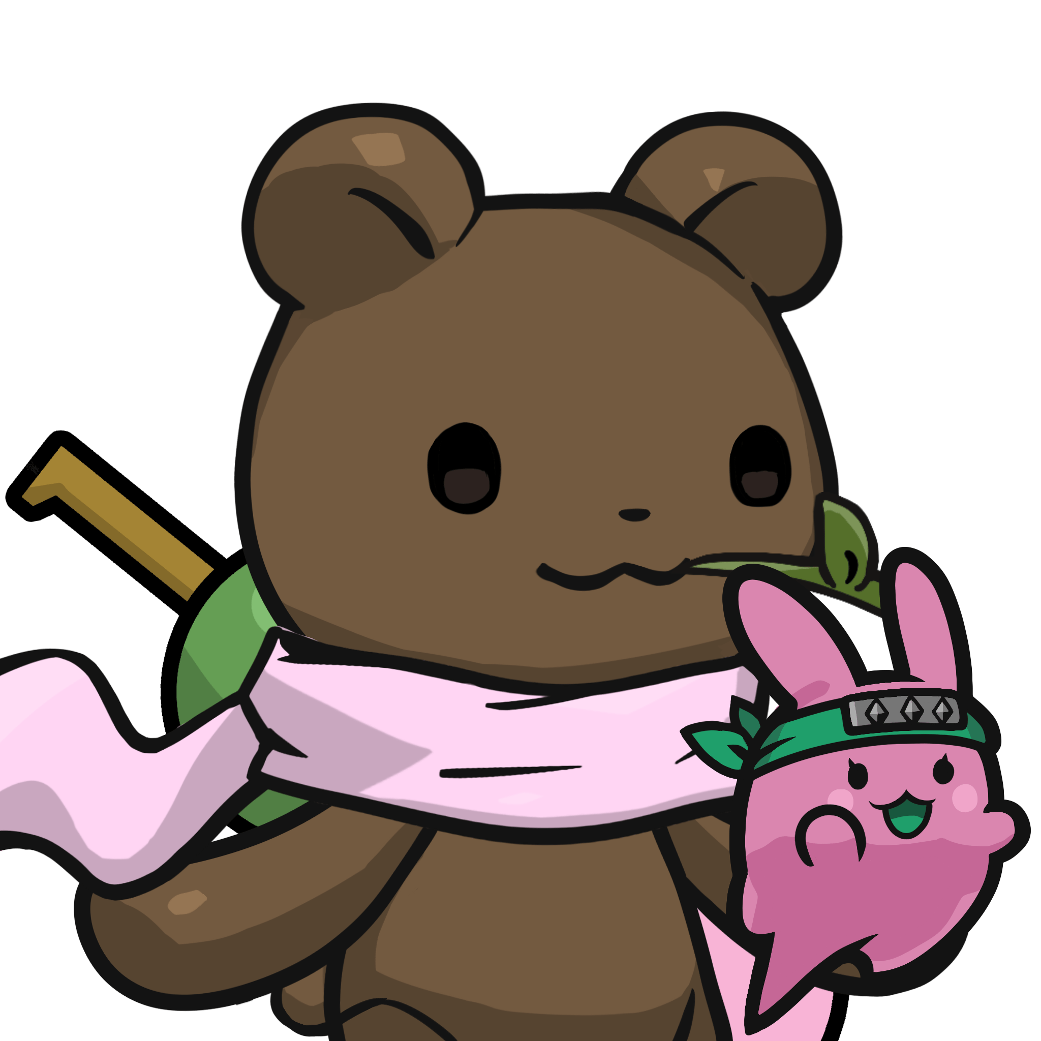 Leelee-Brown bear(leaf) #05990