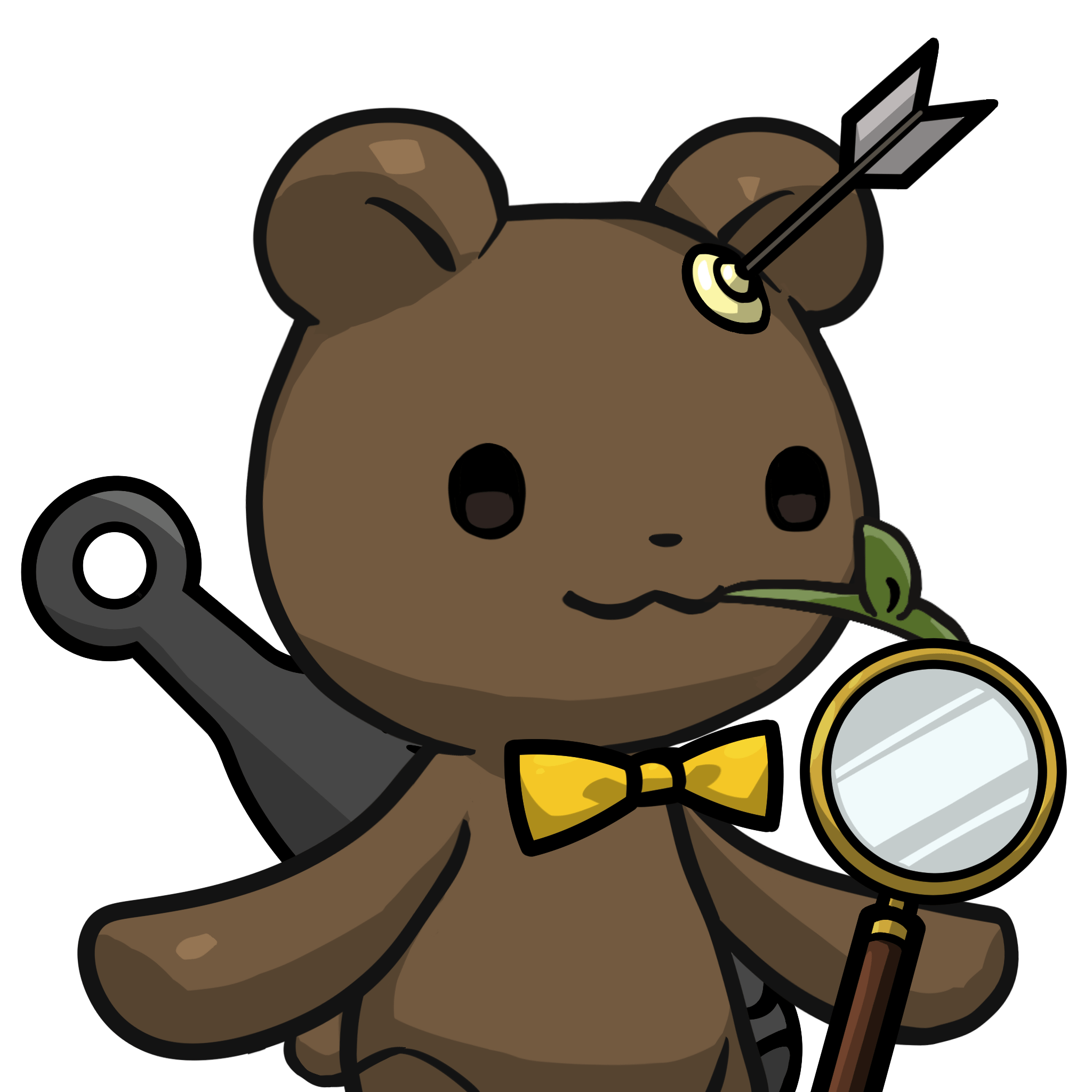 Leelee-Brown bear(leaf) #06069