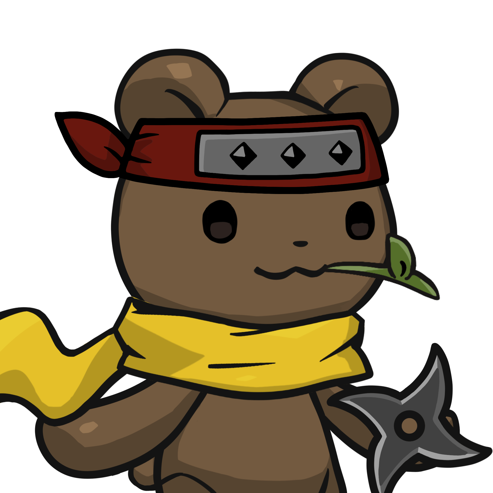 Leelee-Brown bear(leaf) #06793