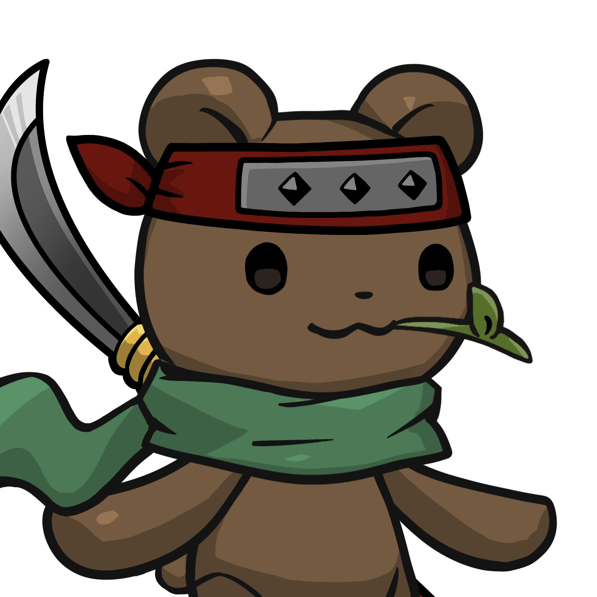 Leelee-Brown bear(leaf) #08688