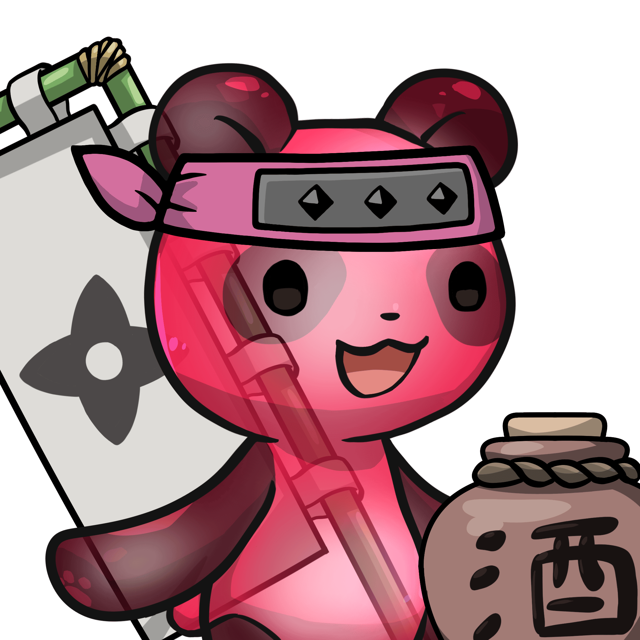 Leelee-Gummypanda-strawberry #00876