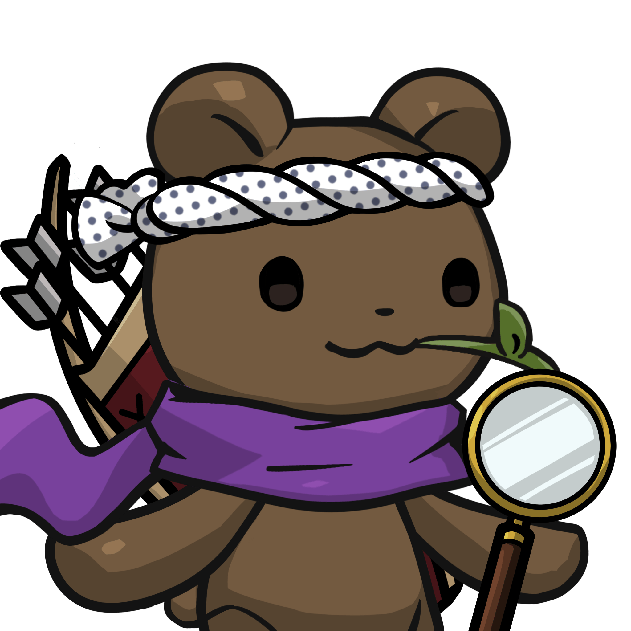 Leelee-Brown bear(leaf) #09670